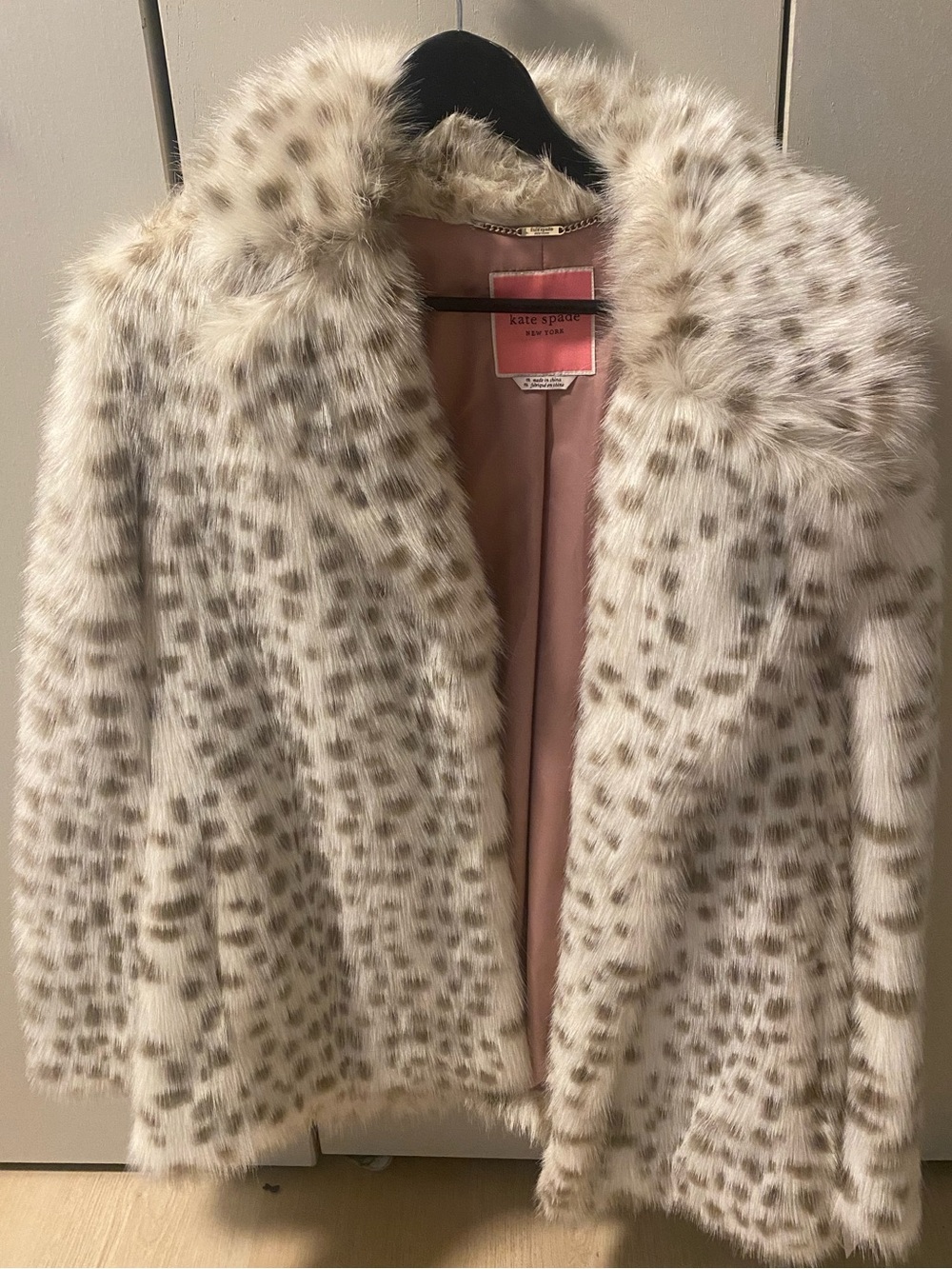 Kate Spade Faux Fur Coat NEW